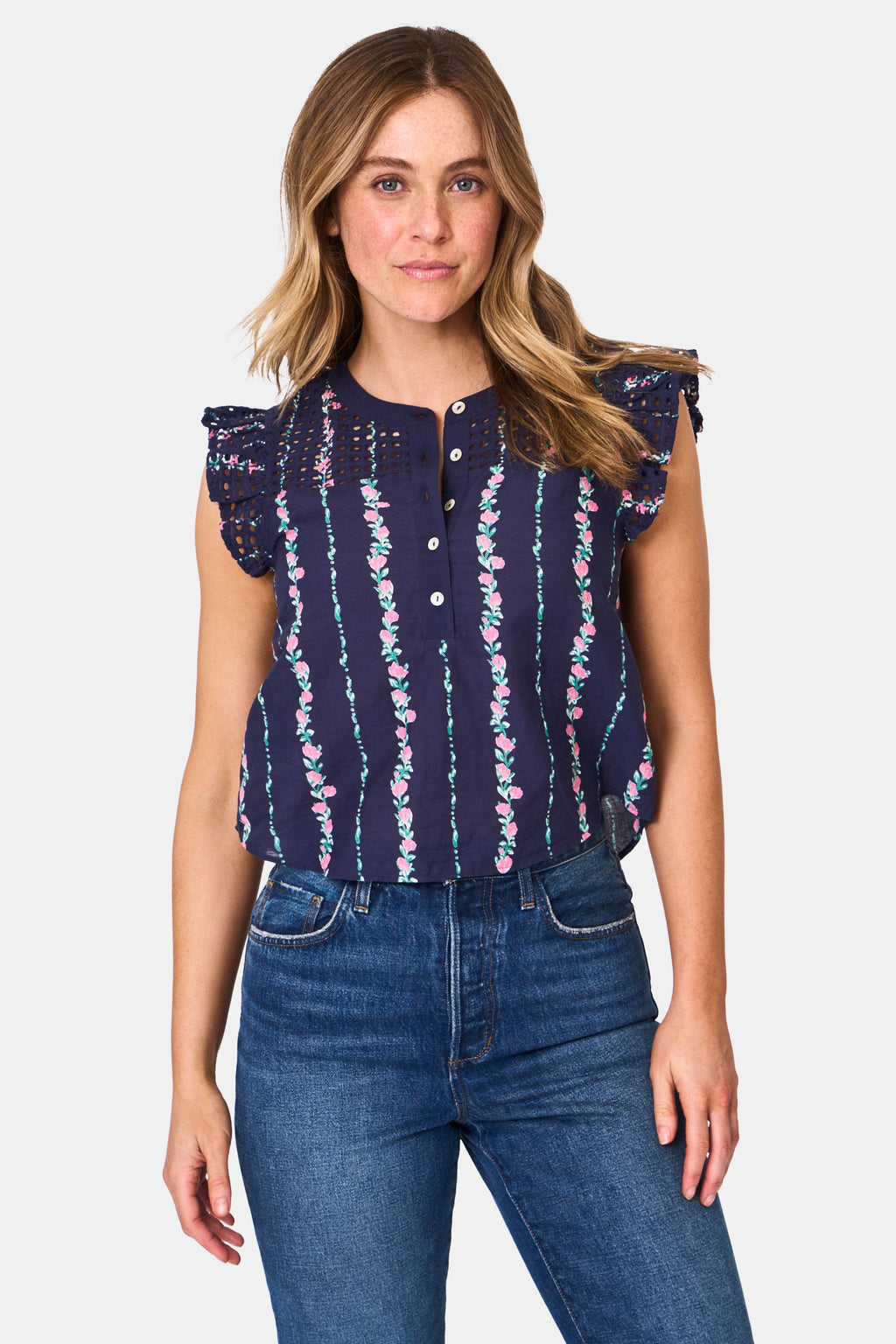 Roller Rabbit Alba Eyelet Ruthie Top