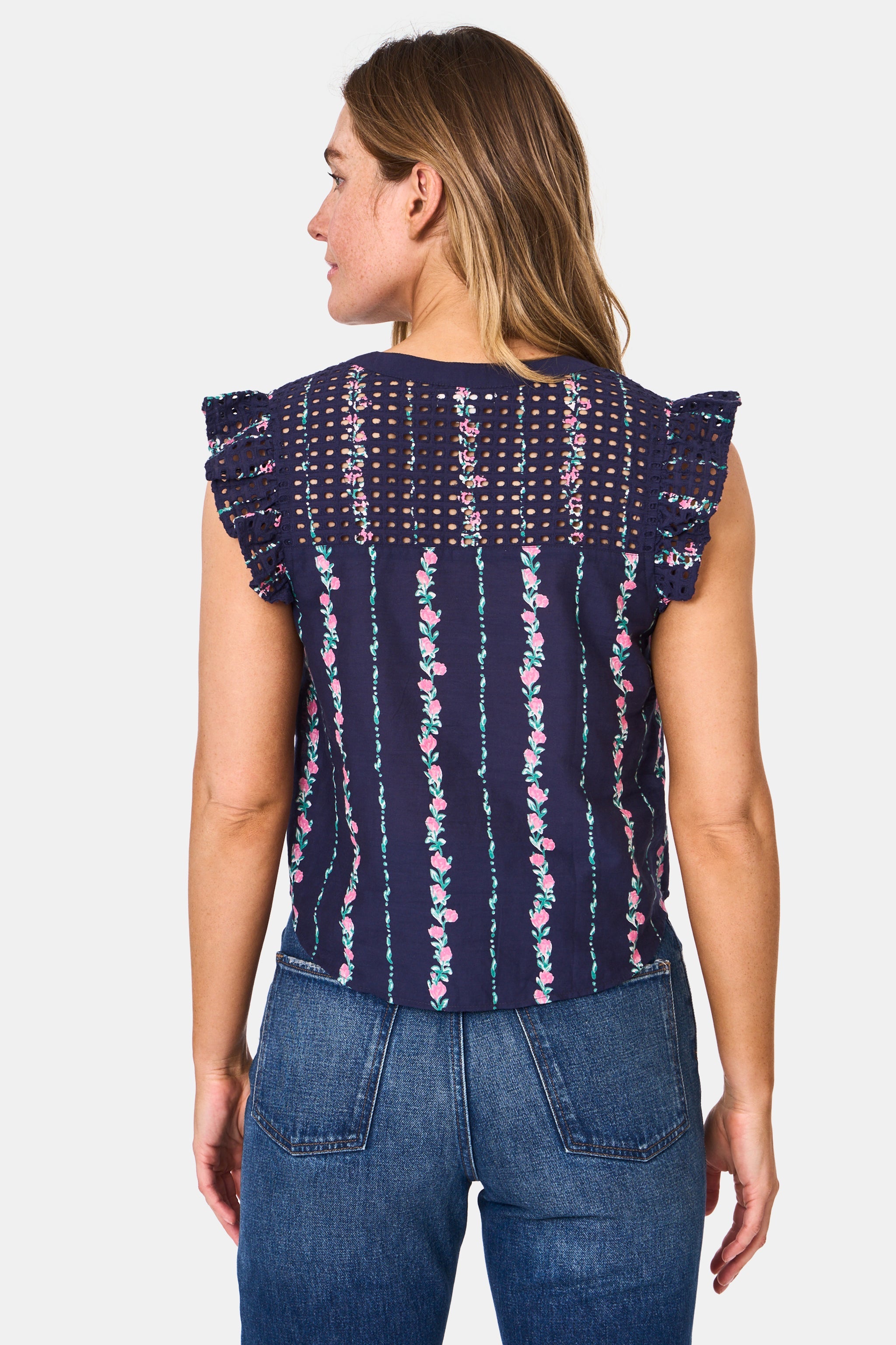 Roller Rabbit Alba Eyelet Ruthie Top