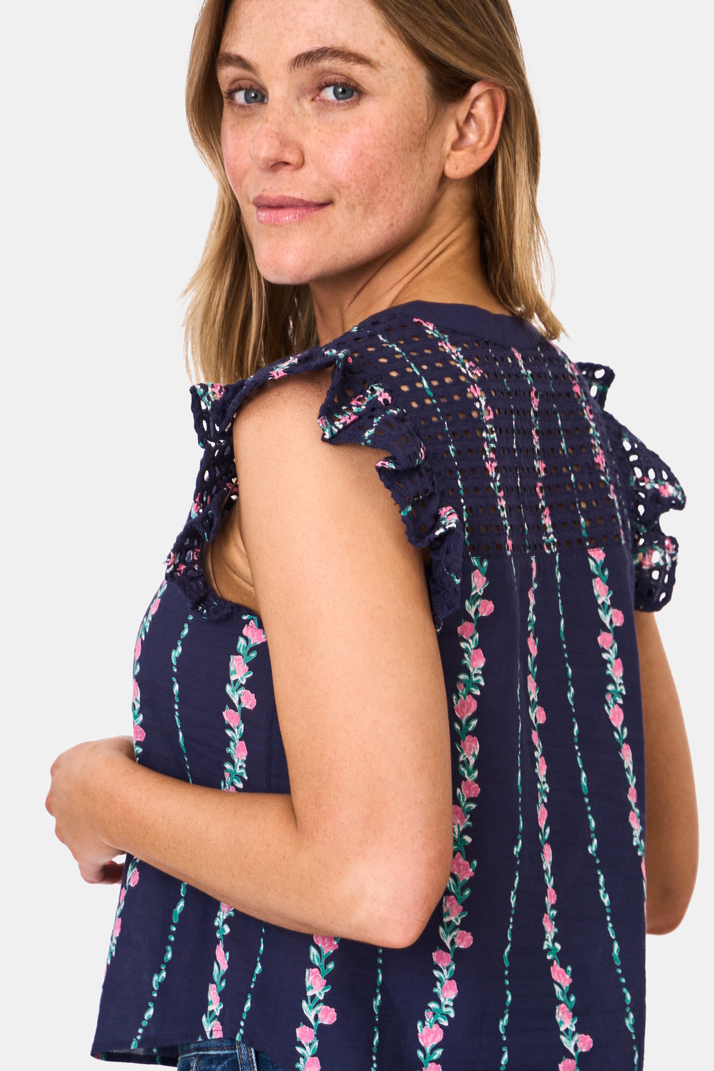 Roller Rabbit Alba Eyelet Ruthie Top